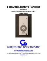 Preview for 1 page of Girard Systems GC104 Installation And Programming Manual