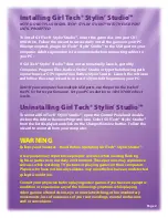 Предварительный просмотр 3 страницы Girl tech Stylin' Studio N0504 Instruction Manual