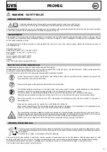 Preview for 9 page of Gis PROMIG 400 G DV Manual