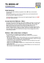 Preview for 2 page of Gis TS-MX300-HF Quick Start Manual