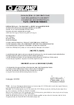 Предварительный просмотр 3 страницы GIULIANO S 555 Installation, Operation And Maintenance Manual