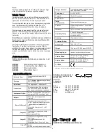 Предварительный просмотр 3 страницы GJD D-TECT 2 GJD300 User Manual