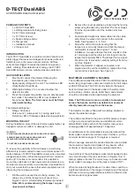 Preview for 1 page of GJD D-TECT Dual ABS Quick Start Manual