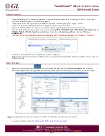 Предварительный просмотр 2 страницы GL Communications PacketExpert SA PXE104 Quick Install Manual