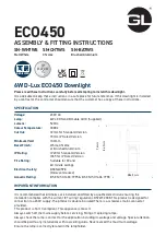 GL ECO450 Assembly & Fitting Instructions предпросмотр