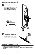 Предварительный просмотр 14 страницы Glacier bay 1001-240-663 Installation And Care Manual