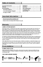 Preview for 2 page of Glacier bay 1001407752 Installation And Care Manual