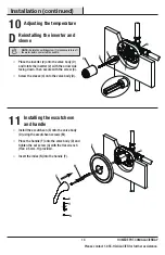 Preview for 13 page of Glacier bay 1001818631 Installation And Care Manual