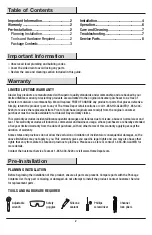 Preview for 2 page of Glacier bay 1002707348 Installation And Care Manual