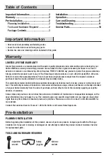 Preview for 2 page of Glacier bay 1002707353 Installation And Care Manual