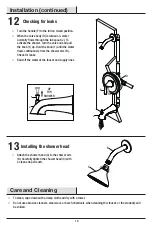 Предварительный просмотр 14 страницы Glacier bay 1003217464 Installation And Care Manual