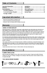 Preview for 2 page of Glacier bay 1003421134 Installation And Care Manual