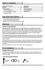 Preview for 2 page of Glacier bay 1003911332 Installation And Care Manual