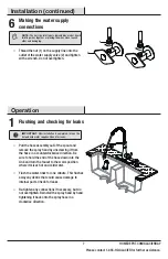 Предварительный просмотр 7 страницы Glacier bay 1004741115 Installation And Care Manual