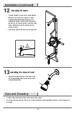 Предварительный просмотр 14 страницы Glacier bay 108-191 Installation And Care Manual