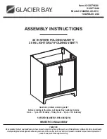 Предварительный просмотр 1 страницы Glacier bay 1342VA-30-201 Assembly Instructions Manual