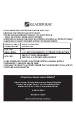 Preview for 12 page of Glacier bay 140156 Installation And Care Manual