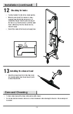 Preview for 14 page of Glacier bay 206806603 Installation And Care Manual