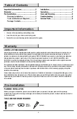 Preview for 2 page of Glacier bay 310617858 Installation And Care Manual