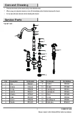 Preview for 7 page of Glacier bay 852N-05501 Use And Care Manual