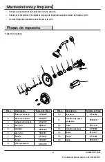 Preview for 27 page of Glacier bay 873W-0001 Use And Care Manual