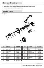 Preview for 11 page of Glacier bay 874-0101 Use And Care Manual