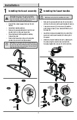 Preview for 4 page of Glacier bay HD67751W-6101 002846191 Installation And Care Manual