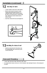 Предварительный просмотр 14 страницы Glacier bay HD873X-4027D Installation And Care Manual