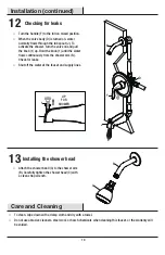 Preview for 14 page of Glacier bay HD873X-8501 Installation And Care Manual