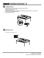 Preview for 8 page of Glacier bay VDR2522A1 Use And Care Manual