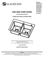 Preview for 1 page of Glacier bay VDR2522B1 Use And Care Manual