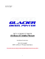 Glacier Air-Boss 67 Intake Plenum Installation Instructions Manual предпросмотр