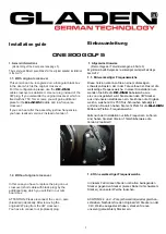 Gladen ONE 200 GOLF 5 Installation Manual preview