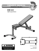 Preview for 1 page of Gladiator EID-42 Owner'S Manual & Assembly Instructions