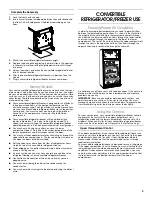 Preview for 9 page of Gladiator FREEZERATOR GAFZ21XXRK Use & Care Manual