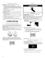 Preview for 6 page of Gladiator Garage Compactor Use & Care Manual