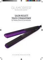 Glamoriser SALON RESULTS TOUCH Service, Warranty, Features And User Manual preview