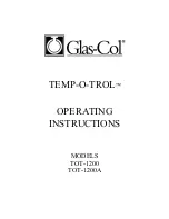 Glas-Col Temp-O-Control TOT-1200 Operating Instructions Manual preview