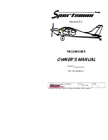 Glasair Sportsman GS-2 Owner'S Manual preview
