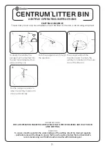 Preview for 2 page of Glasdon CENTRUM LITTER BIN Instructions