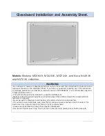 Glasstudio Modena MD3648 Installation And Assembly Sheet preview