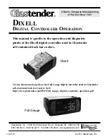 Glastender Dixell Operation Manual preview