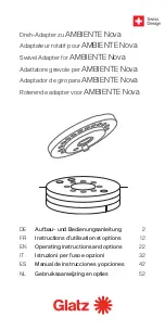 Glatz AMBIENTE NOVA Operating Instructions And Options предпросмотр