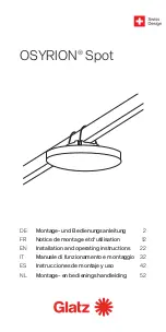 Предварительный просмотр 1 страницы Glatz OSYRION Spot Installation And Operating Instructions Manual