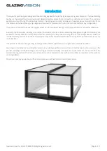 Preview for 3 page of GLAZING VISION Free Standing Skybox Operation And Maintenance Manual