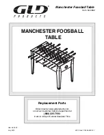 GLD Products Manchester Foosball Table Assembly Instruction Manual preview