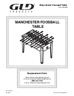 GLD Products Manchester Foosball Table Assembly Instruction Manual предпросмотр