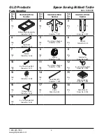 Предварительный просмотр 4 страницы GLD Products STORMSTRIKE SPACE SAVING
BILLIARD TABLE Replacement Parts Manual