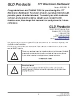 Предварительный просмотр 3 страницы GLD Products VIPER 777 Replacement Parts Manual