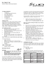 Preview for 1 page of GLD D-TECT 3 Quick Start Manual